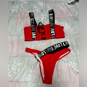 2 piece swim suit “LOVE”